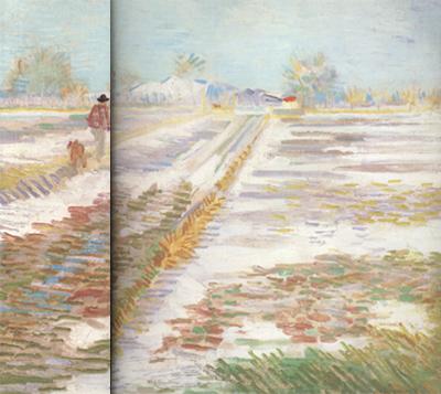 Vincent Van Gogh Landscape with Snow (nn04) oil painting picture